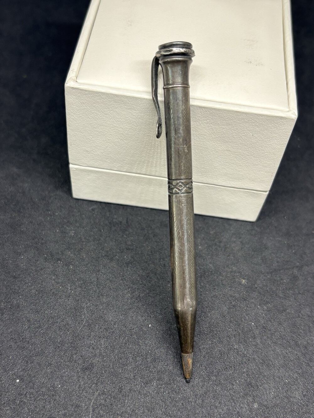 Antique Eversharp 3.7” 900 Sterling Silver Mechanical Pencil Engraved 12 G